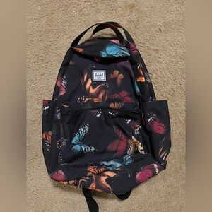 Herschel Black Butterfly Print Classic Backpack